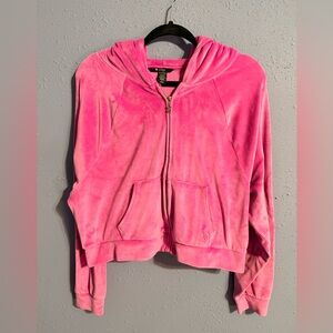 Victoria's Secret Bright Pink Teddy Zip Hoodie